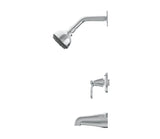 Project Source Everfield 3-Handle Tub and Shower Faucet with Valve, Polished Chrome (1.75 GPM)