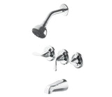 Project Source Everfield 3-Handle Tub and Shower Faucet with Valve, Polished Chrome (1.75 GPM)