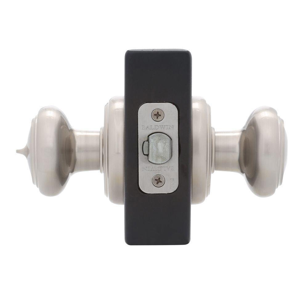 Prestige Alcott Satin Nickel Entry Door Knob Featuring SmartKey Security - Super Arbor