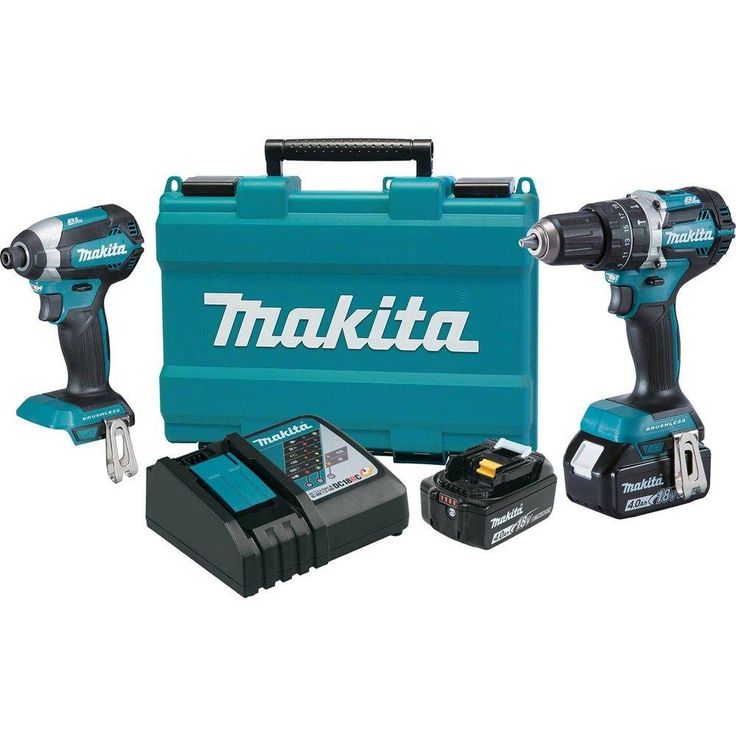 18-Volt LXT Lithium-Ion Brushless Cordless Hammer Drill and Impact Driver Combo Kit (2-Tool) w/ (2) 4Ah Batteries, Case