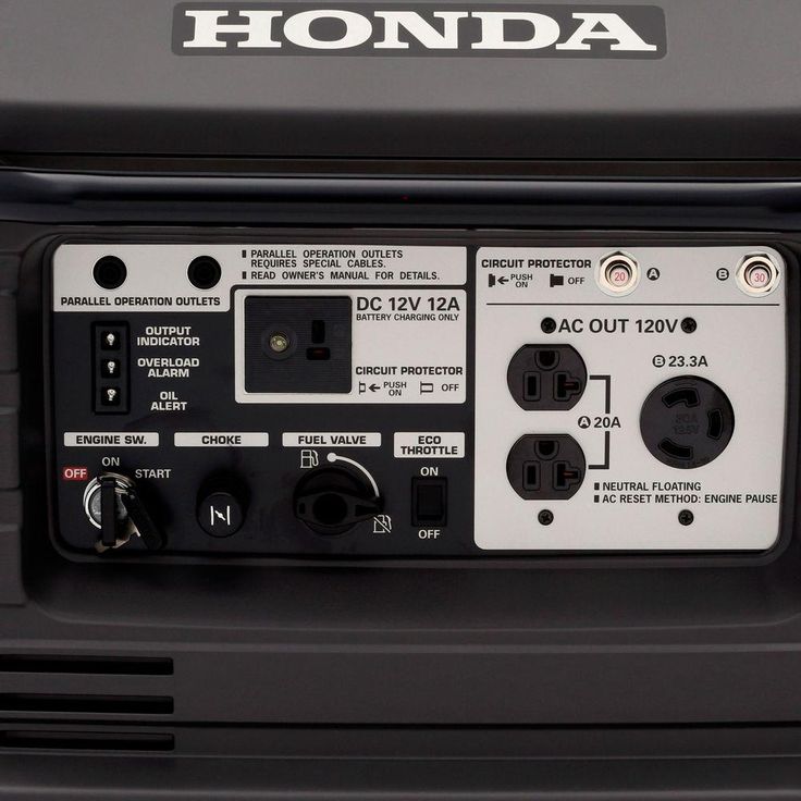 Honda 3000-Watt Gasoline Powered Electric Start Portable Generator with Eco-Throttle and Oil Alert