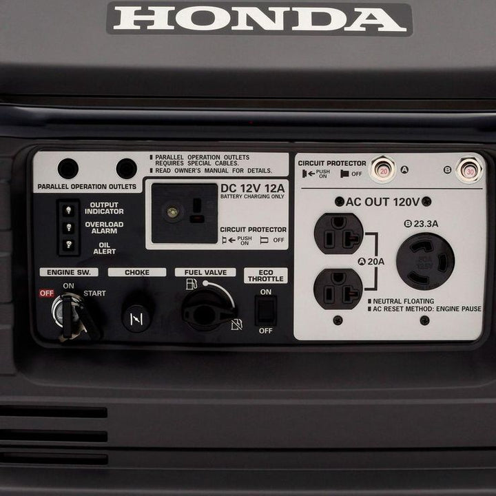 Honda 3000-Watt Gasoline Powered Electric Start Portable Generator with Eco-Throttle and Oil Alert