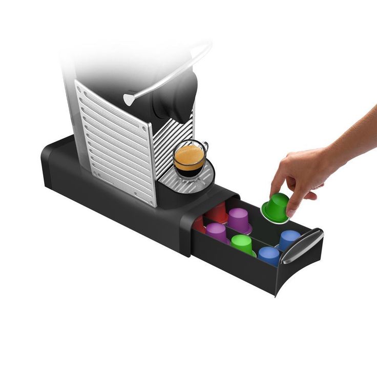 Slim 12-Capacity Black K-Cup Storage Drawer