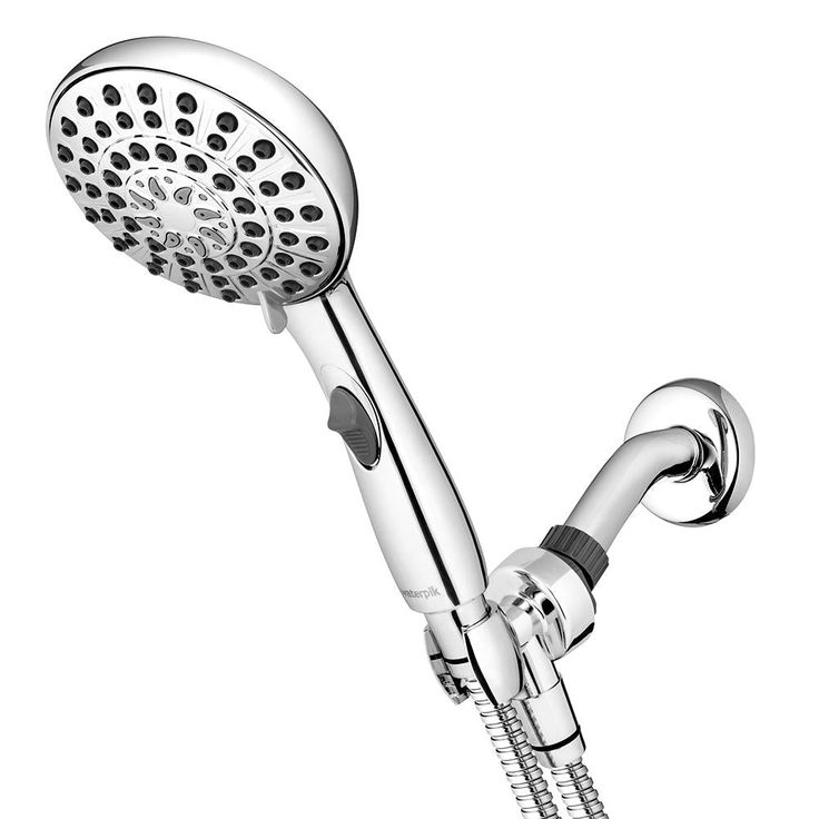 6-Spray 4.8 in. Single Wall Mount  Handheld Adjustable Shower Head in Chrome