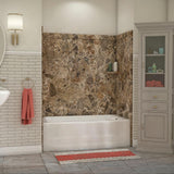 Elite 32 in. x 60 in. x 60 in. 9-Piece Easy Up Adhesive Tub Surround in Calypso - Super Arbor