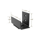 1.43 in. Black Steel U Shape Heavy-Duty Sliding Barn Door Floor Guide Hardware (Model 4) - Super Arbor