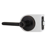 Tonbridge Aged Bronze Bed/Bath Door Lever with Round Rose (4-Pack)