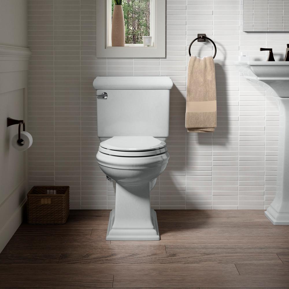 Memoirs Classic 2-piece 1.28 GPF Single Flush Elongated Toilet with AquaPiston Flush Technology in Ice Grey - Super Arbor