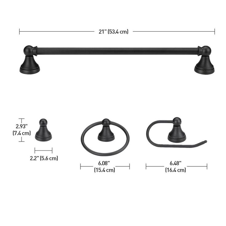 Jayden 3-Light Oil Rubbed Bronze Vanity Light with Frosted Glass Shades and 4-Piece Bath Set