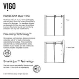 Elan 48 to 52 in. x 74 in. Frameless Sliding Shower Door in Stainless Steel with Clear Glass and Handle - Super Arbor