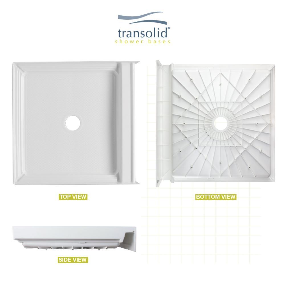T3 34 in. x 60 in. Single Threshold Shower Base in White - Super Arbor