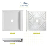 T3 34 in. x 60 in. Single Threshold Shower Base in White - Super Arbor