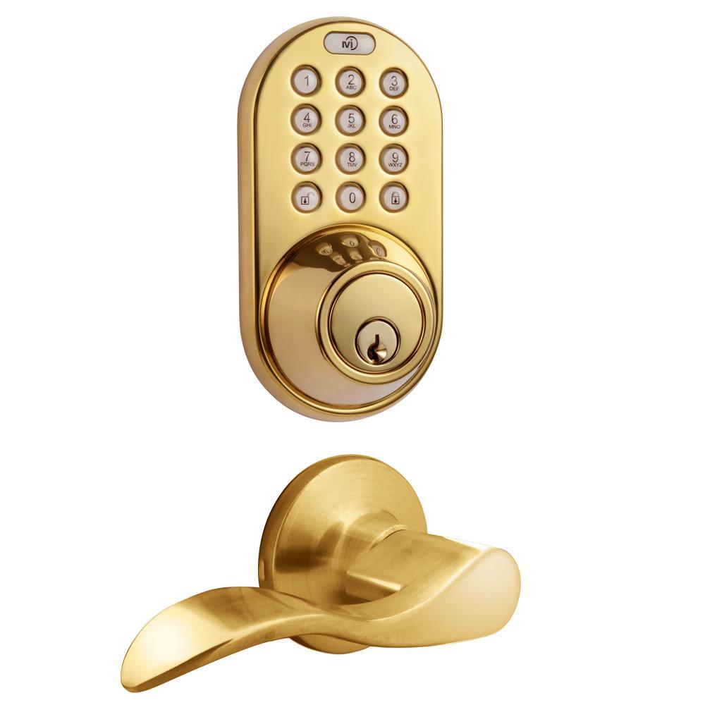 Oil Rubbed Bronze Keyless Entry Deadbolt and Door Handleset Lock with RF Remote Control and Electronic Digital Keypad - Super Arbor