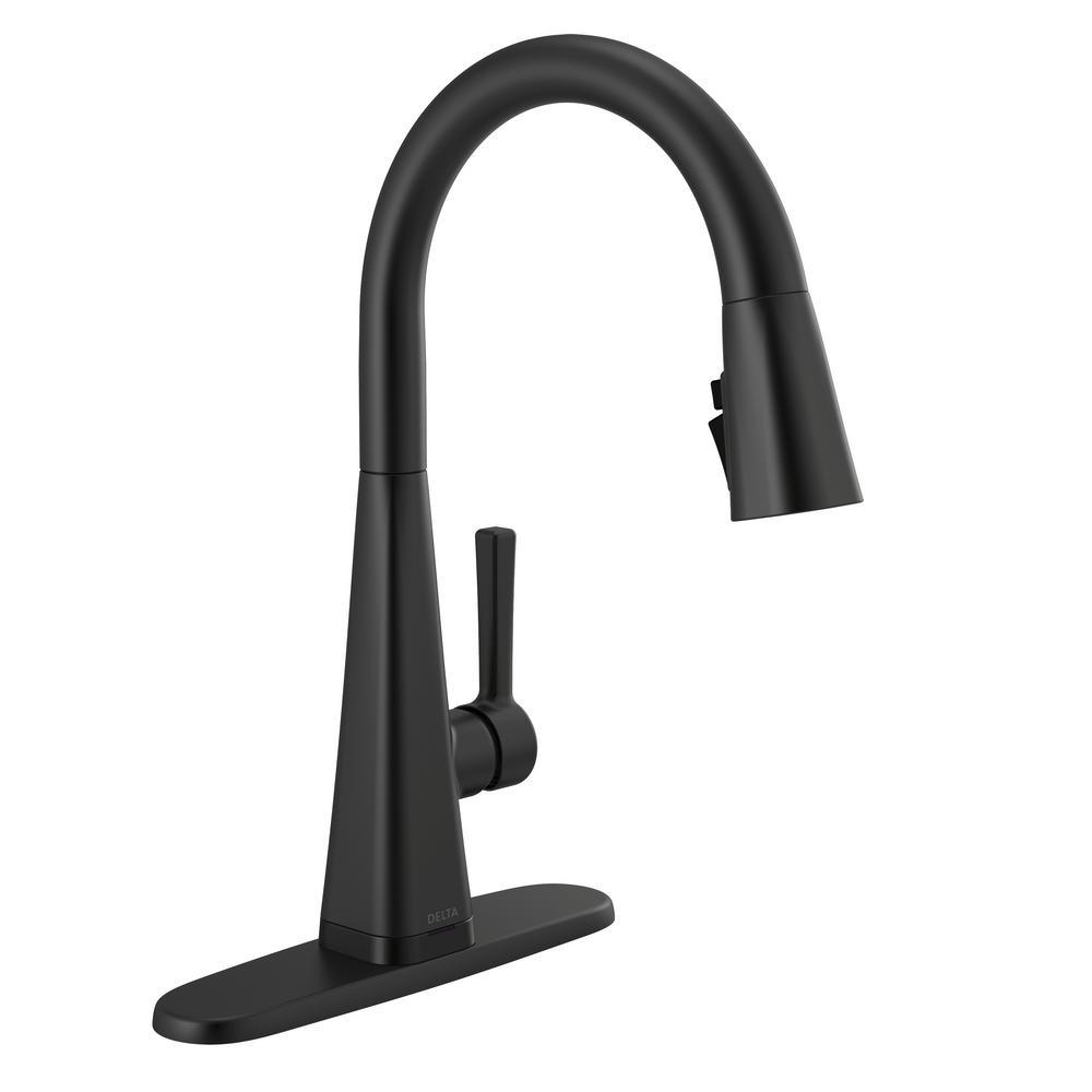 Lenta Touch Single-Handle Pull-Down Sprayer Kitchen Faucet with ShieldSpray Technology in Champagne Bronze - Super Arbor