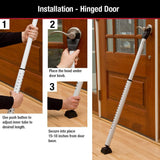 27-1/2 in. to 42 in. Adjustable Steel Door Security Bar - Super Arbor