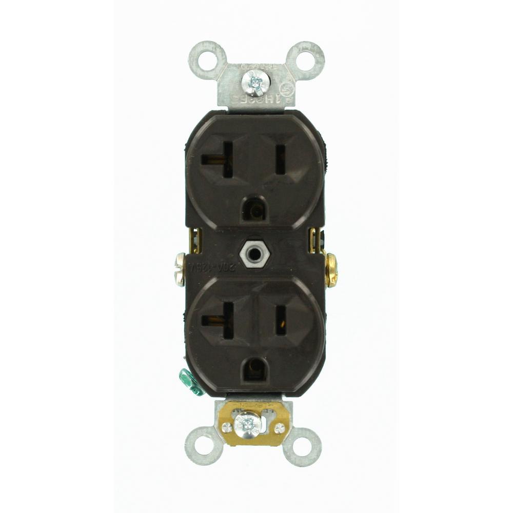 20 Amp Commercial Grade Duplex Outlet, Ivory - Super Arbor