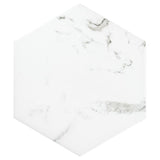 Timeless Calacatta Hex 8-5/8 in. x 9-7/8 in. Porcelain Floor and Wall Tile (11.56 sq. ft. / case) - Super Arbor