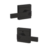Custom Northbrook Matte Black Upland Trim Keyed Entry Door Lever - Super Arbor