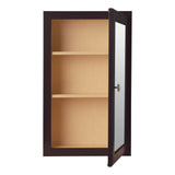 Style Selections 15.75-in x 25.75-in Surface/Recessed Mount Java Mirrored Medicine Cabinet