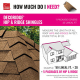 Owens Corning DecoRidge 10 in. Mountainside Hip & Ridge Roof Shingles, 20 Linear Ft per Bundle