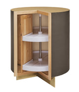Diamond NOW Denver 36-in W x 35-in H x 23.75-in D Natural Rustic Hickory Lazy Susan Corner Base Fully Assembled Cabinet (Raised Panel Square Style)