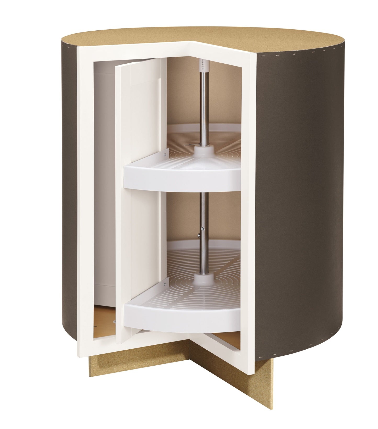 Diamond NOW Arcadia 36-in W x 35-in H x 23.75-in D White Lazy Susan Corner Base Fully Assembled Cabinet (Recessed Panel Shaker Style)