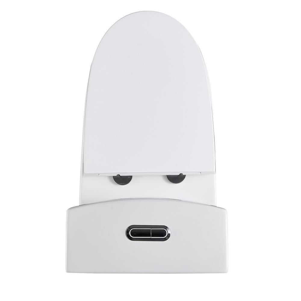 0.8 GPF/1.28 GPF Dual Flush Square Shape Ceramic Elongated Toilet Square Only in White - Super Arbor