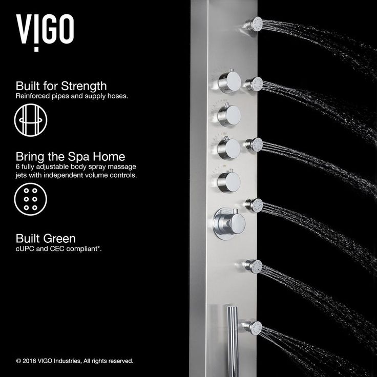 Brielle 70.5 in. 6-Jet High Pressure Shower Panel System with Rainhead Fixed Handheld Dual Shower in Stainless Steel
