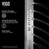 Brielle 70.5 in. 6-Jet High Pressure Shower Panel System with Rainhead Fixed Handheld Dual Shower in Stainless Steel