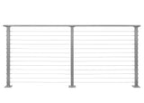 CityPost Deck Mount Grey Steel Deck Cable Rail Kit