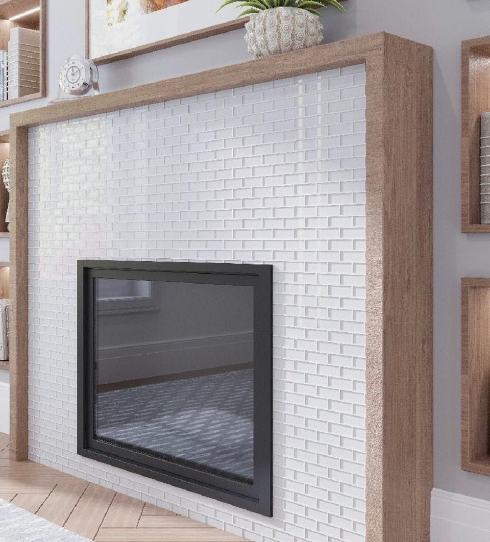 Apollo Tile (Sample) Colorway White 4-in x 4-in Glossy Glass Brick Subway Floor and Wall Tile