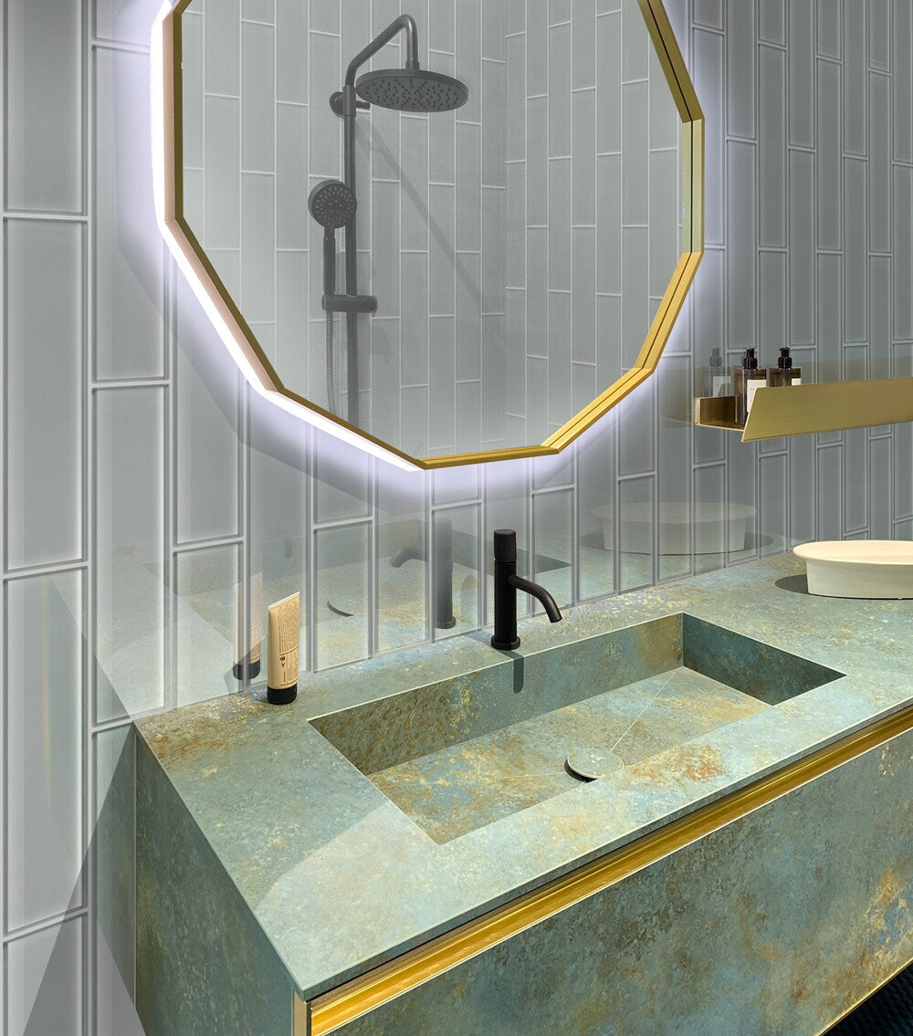 Apollo Tile (Sample) Wall Tile Mink Gray 4-in x 4-in Glossy Glass Brick Subway Wall Tile