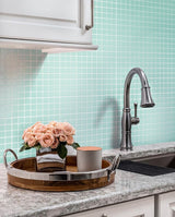 Apollo Tile (Sample) Floor and Wall Tile Cadet Blue 4-in x 4-in Matte Glass Uniform Squares Floor and Wall Tile