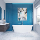 Apollo Tile (Sample) Wall Tile Cerulean Blue 4-in x 6-in Glossy Glass Subway Wall Tile