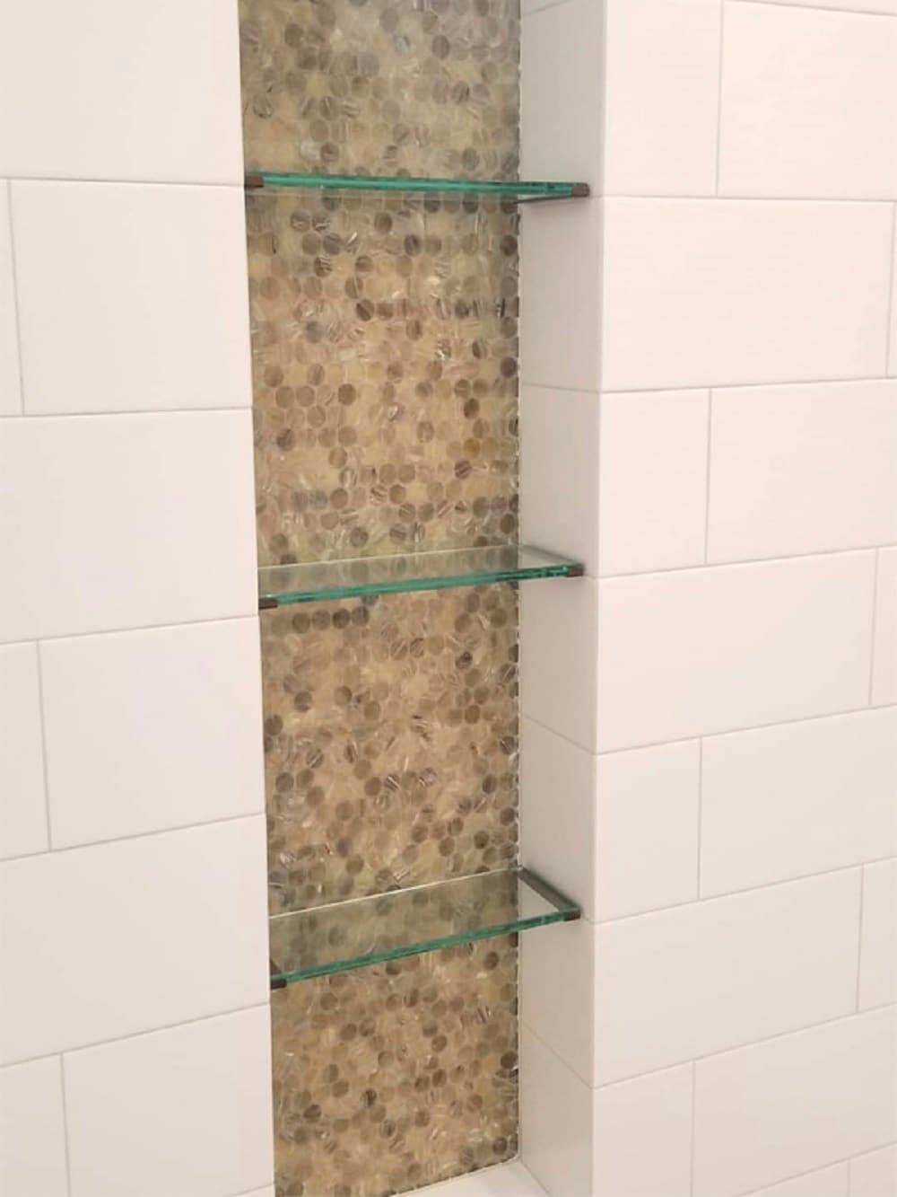 Apollo Tile (Sample) Majeste Brown 4-in x 4-in Glossy Glass Penny Round Mosaic Floor and Wall Tile