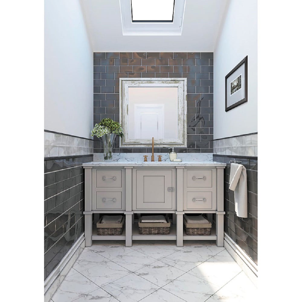 Apollo Tile (Sample) Wall Tile Dark Gray 3-in x 6-in Glossy Glass Subway Wall Tile