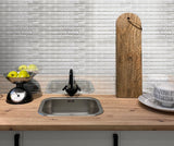 Apollo Tile (Sample) Colorway Beige 4-in x 4-in Glossy Glass Brick Subway Floor and Wall Tile