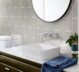 Apollo Tile (Sample) Wall Tile Abalone Gray 4-in x 4-in Glossy Glass Brick Subway Wall Tile