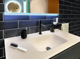Apollo Tile (Sample) Wall Tile Black 4-in x 6-in Matte Glass Subway Wall Tile