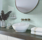 Apollo Tile (Sample) Floor and Wall Tile Cadet Blue 4-in x 4-in Glossy Glass Uniform Squares Floor and Wall Tile