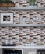 Apollo Tile (Sample) Floor and Wall Tile Gray, Gold and Black 4-in x 4-in Polished Marble Linear Patterned Floor and Wall Tile