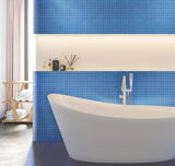 Apollo Tile (Sample) Floor and Wall Tile Blue 4-in x 4-in Matte Glass Uniform Squares Floor and Wall Tile