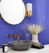 Apollo Tile (Sample) Floor and Wall Tile Royal Blue 4-in x 4-in Glossy Glass Uniform Squares Mosaic Floor and Wall Tile