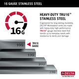 Delta Stainless Steel Undermount Laundry Sink with Workstation and Drain