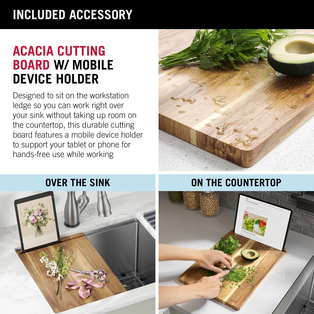 Delta Stainless Steel Undermount Laundry Sink with Workstation and Drain