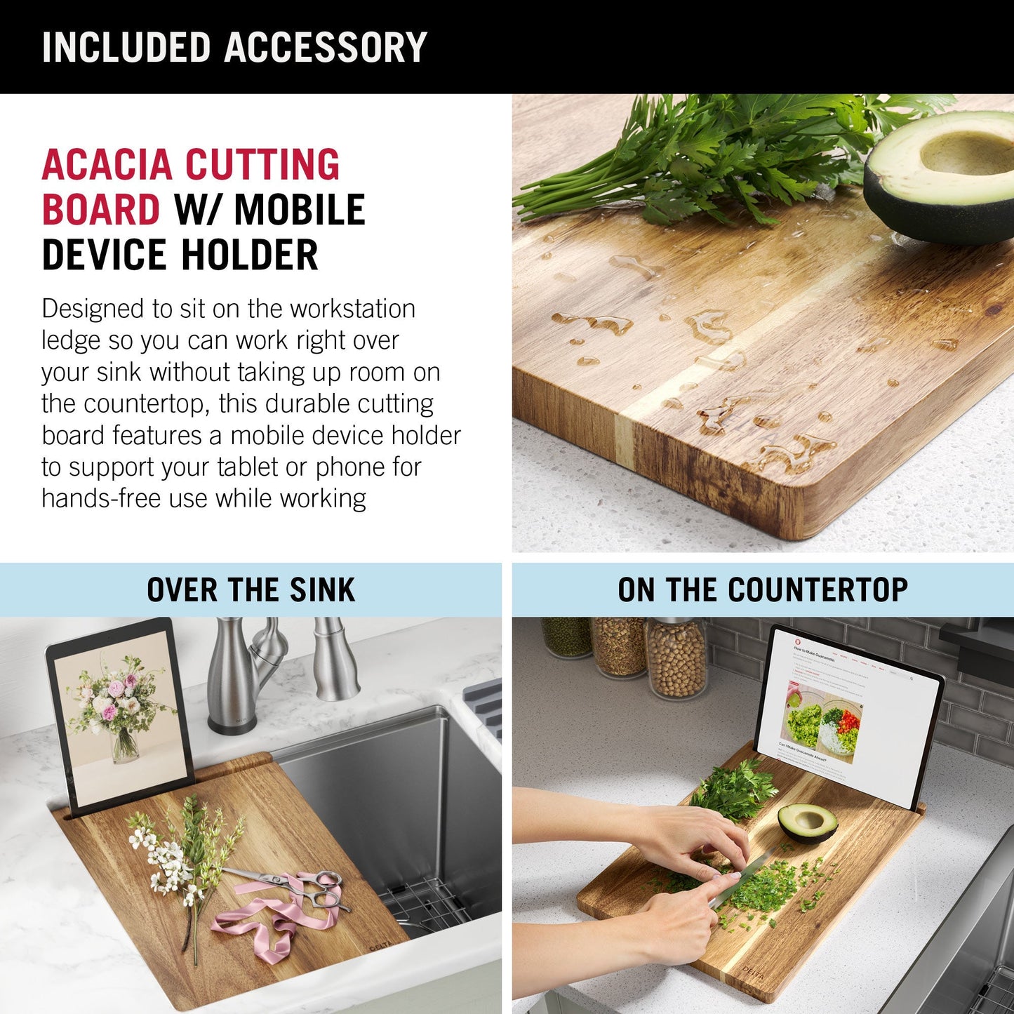 Delta Stainless Steel Undermount Laundry Sink with Workstation and Drain