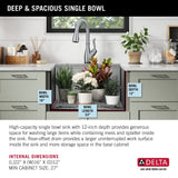 Delta Stainless Steel Undermount Laundry Sink with Workstation and Drain