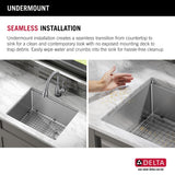 Delta Stainless Steel Undermount Laundry Sink with Workstation and Drain