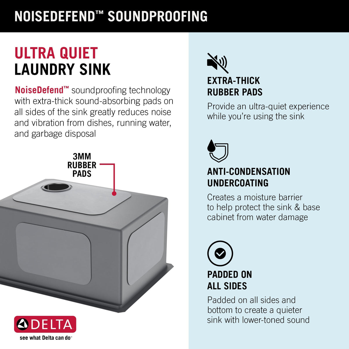 Delta Stainless Steel Undermount Laundry Sink with Workstation and Drain