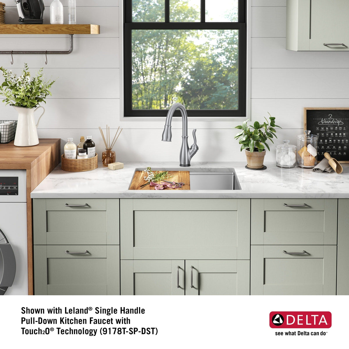 Delta Stainless Steel Undermount Laundry Sink with Workstation and Drain